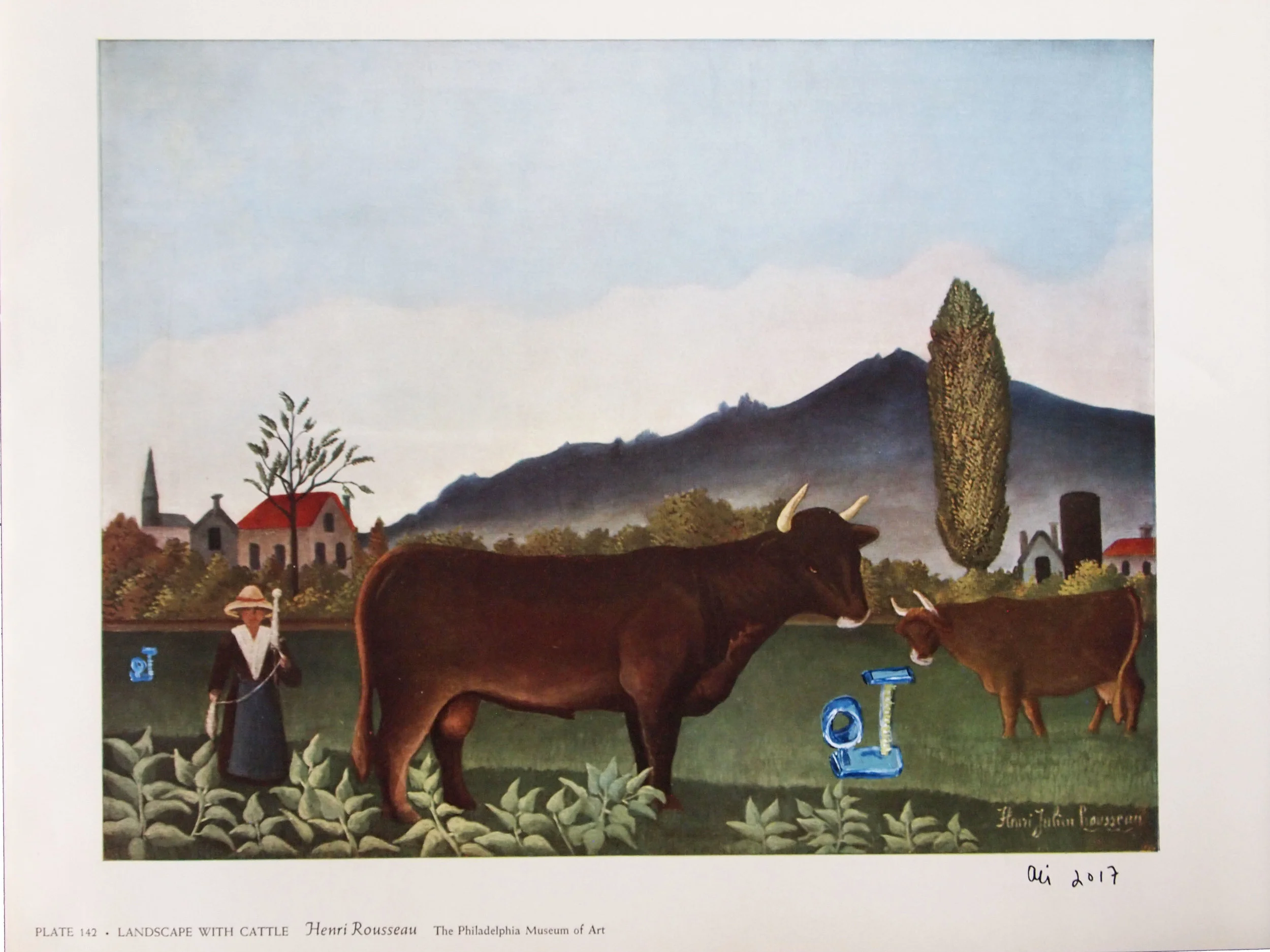 Landscape with Cattle and Cat Tree