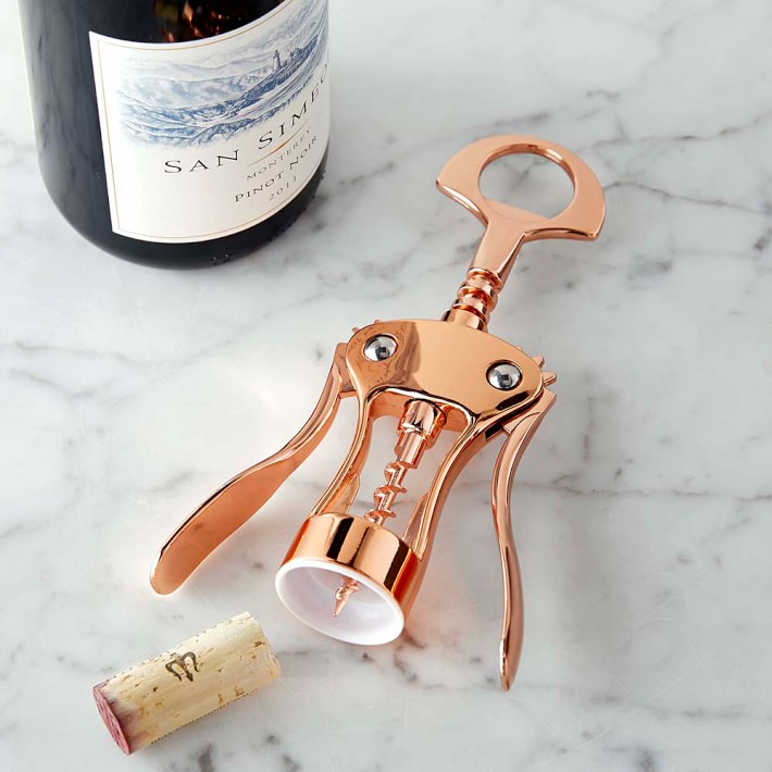 Copper is a BIG color now... in kitchenware, jewelry, and fashion/makeup! We love to sneak a little of the trend in our kitchen with this beautiful wine opener. Give this alongside a nice bottle of wine, and you'll be the toast of the holiday season! (click here to purchase)