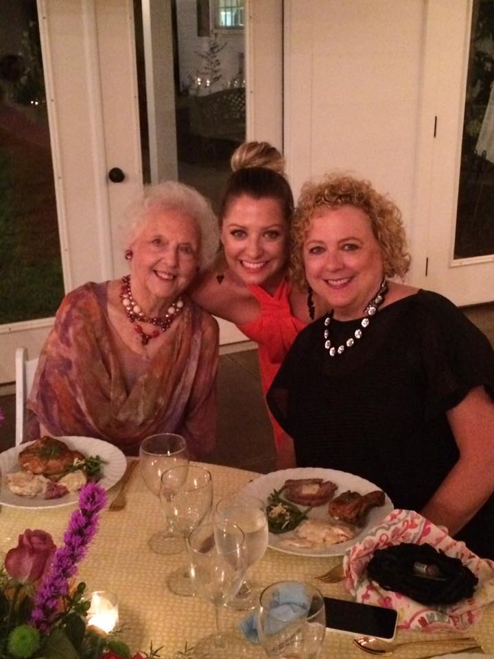 My Mother, Ruth, with Lindsay and me at Rehearsal Dinner.