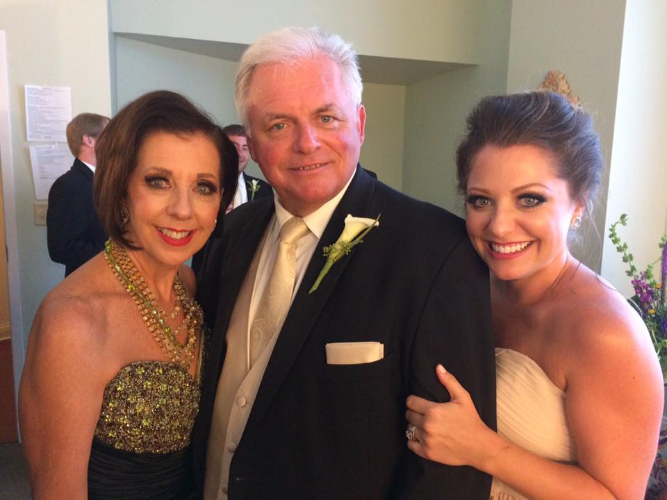 Mary Lynn, Mark and Lindsay (parents and sister to the groom)....Wedding Night!