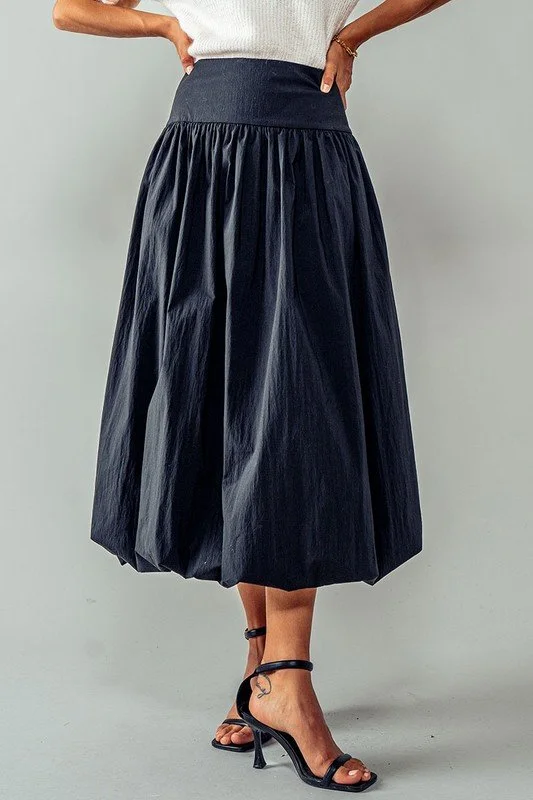[LOW CLASSIC] / ☆ 24FW BUBBLE MIDI SKIRT / BLACK 51kDdXtI0GL._UY1000_.jpg
