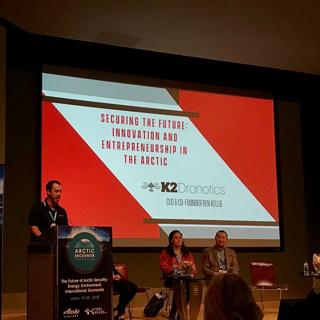 It was amazing being a part of the @arcticencountersymposium this week! Ben (@northroadben) spoke to the crowd on deploying tech across rural Alaska and deploying Alaskan mentality to aerospace clients in the Lower 48!