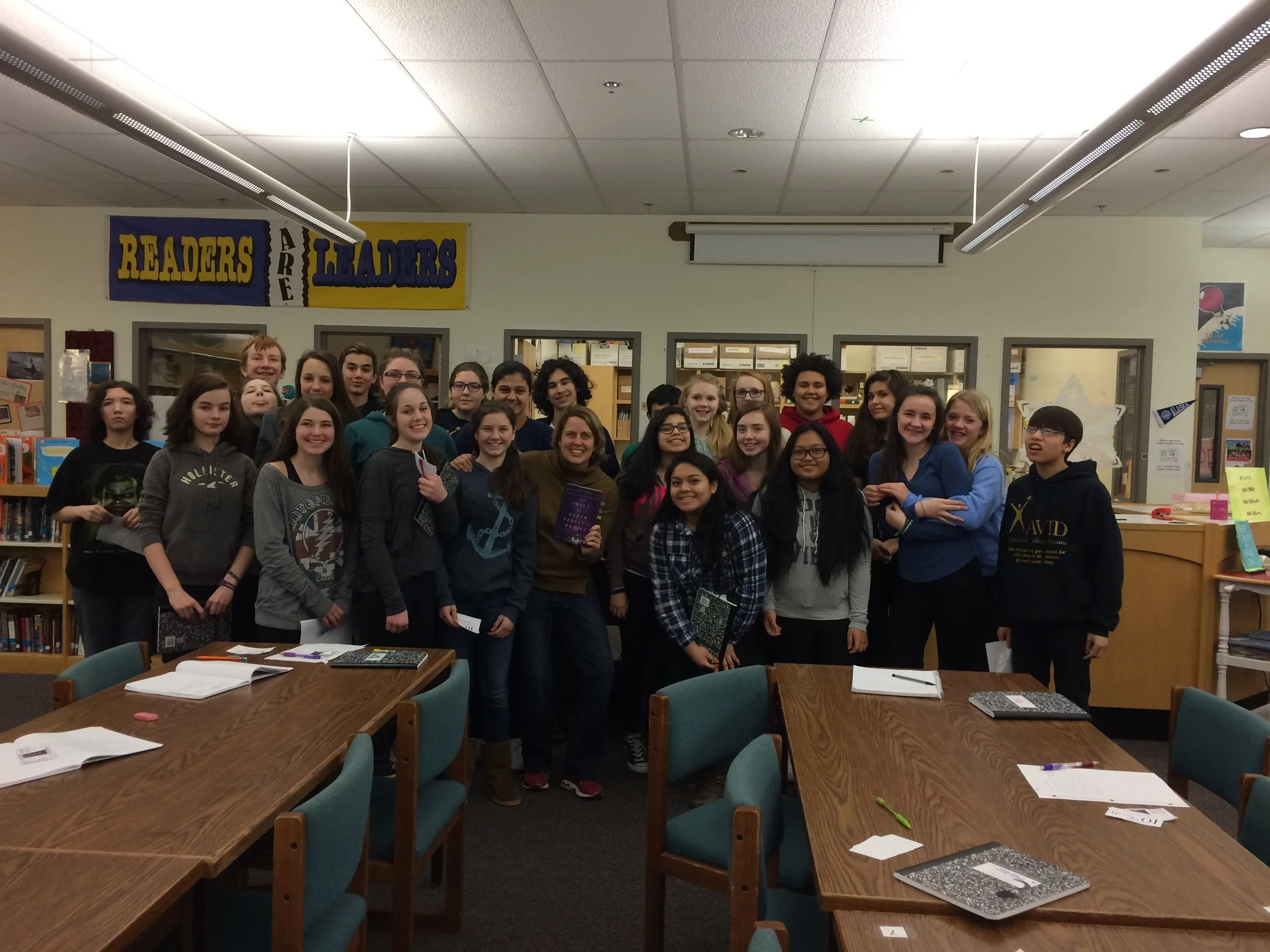 Amazing students of Floyd Dryden Middle School in Juneau Alaska. Great questions and writing by this class. (Photo: Sam Davis)