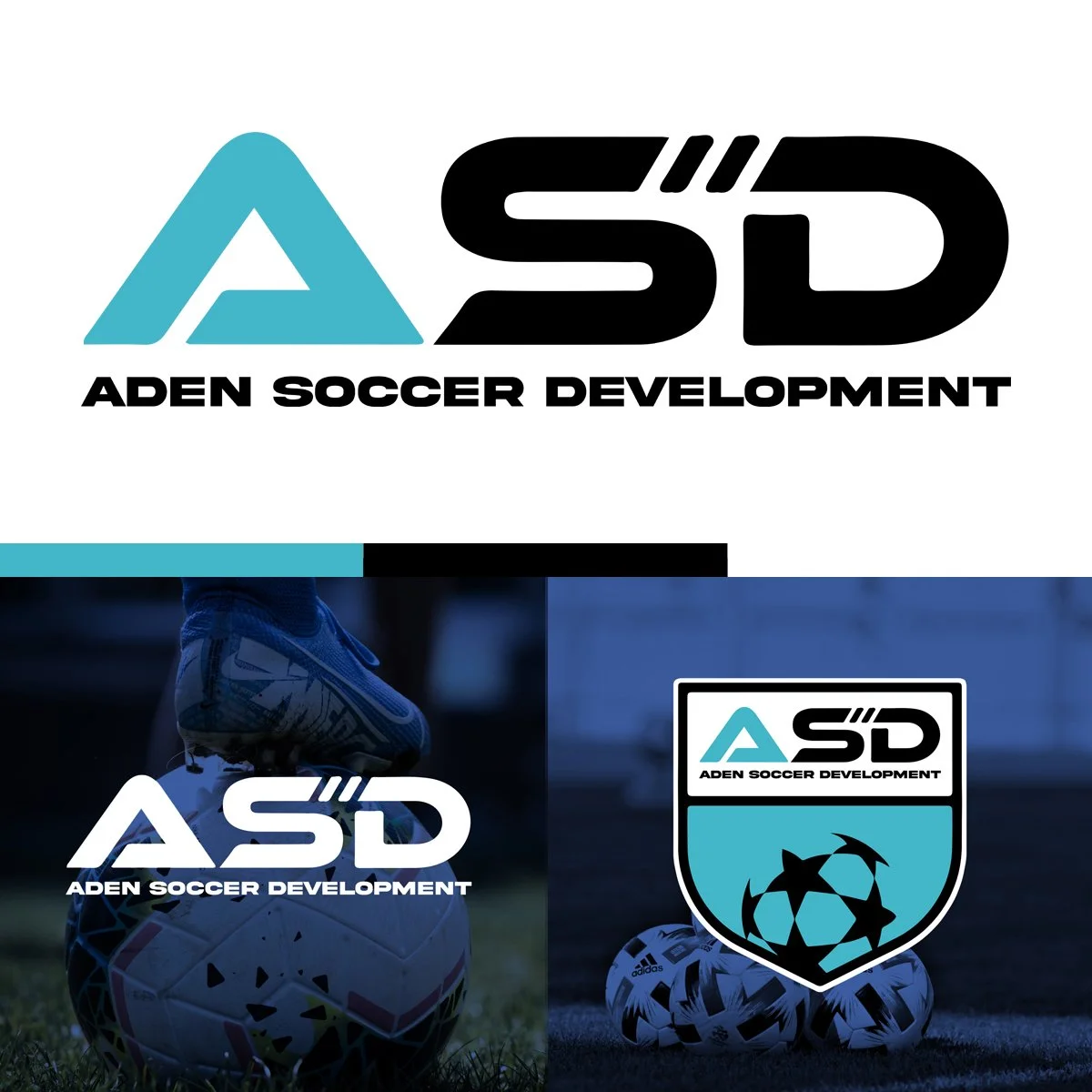 Logo & Branding of Aden Soccer Development (ASD), St. Cloud, MN Based Soccer Development.
