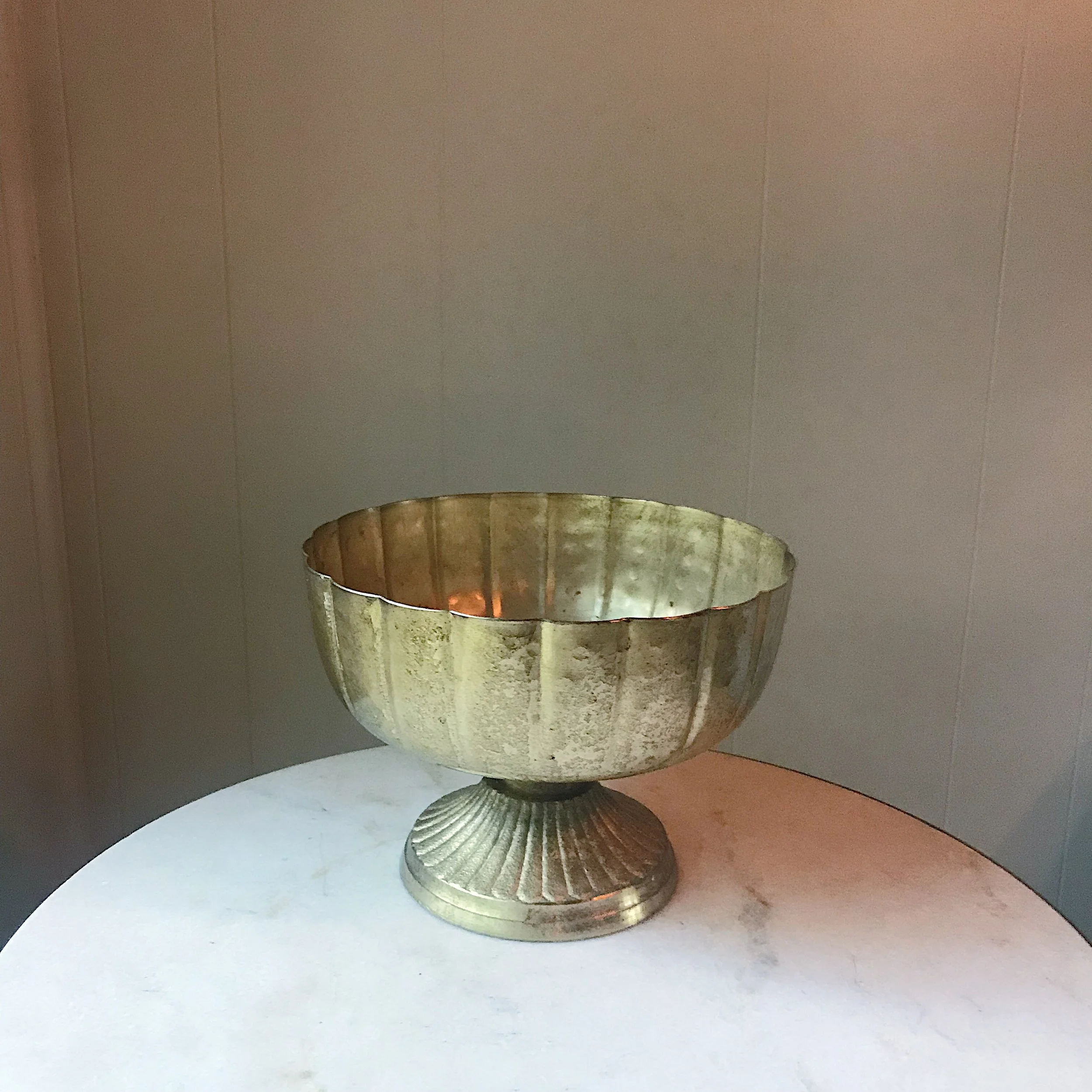 Aged Brass Compote