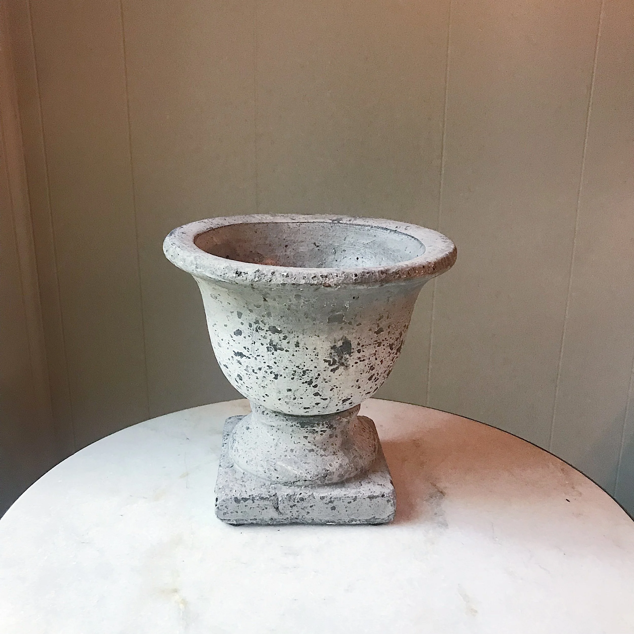 Gray Concrete Compote