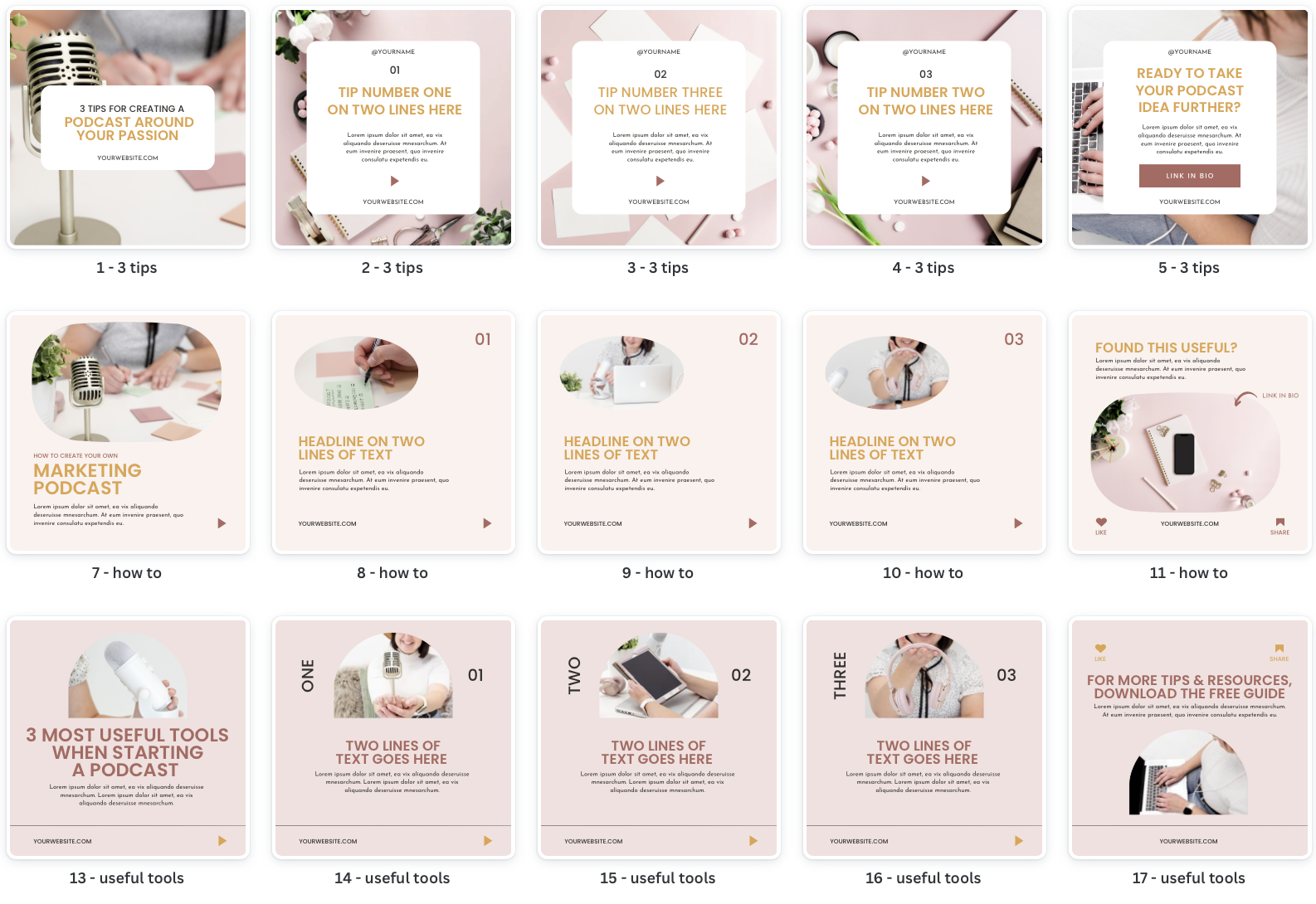 Product Overview (1) | 5 Sets of Instagram Carousel Canva Templates.png