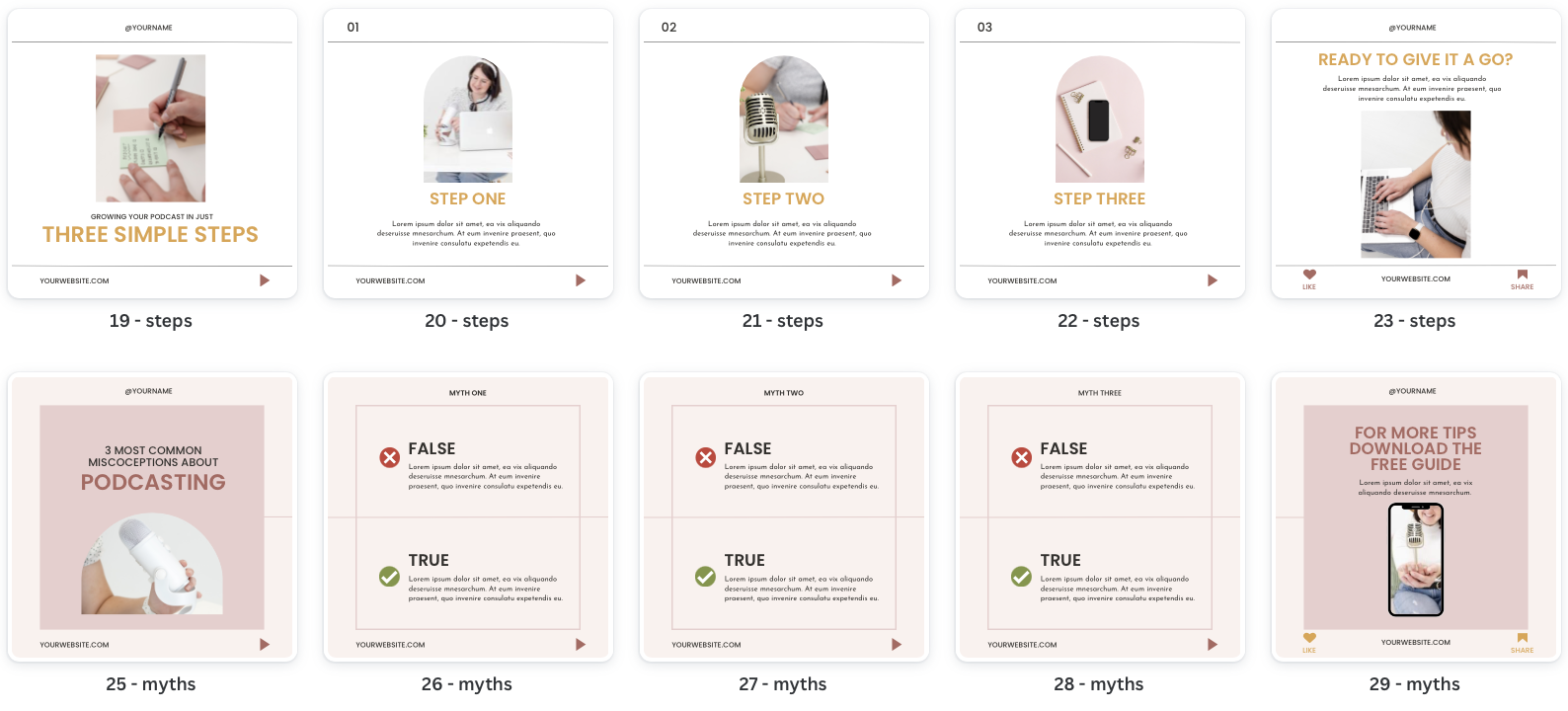Product Overview (2) | 5 Sets of Instagram Carousel Canva Templates.png