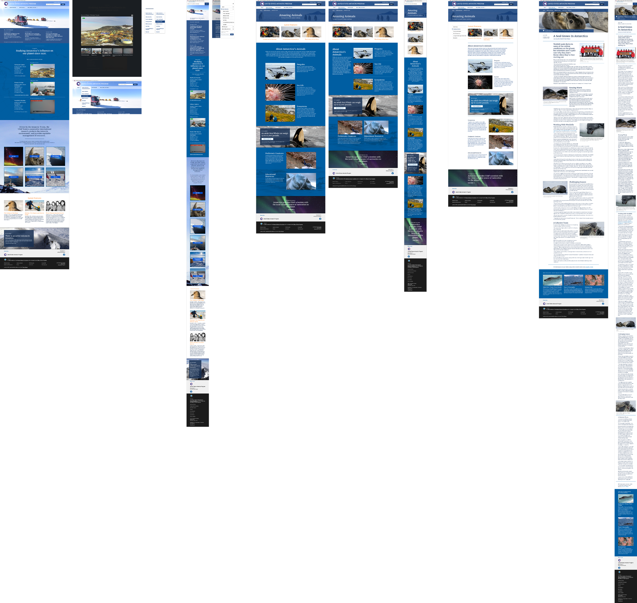 Screenshot of desktop and mobile UI for NSF USAP.gov