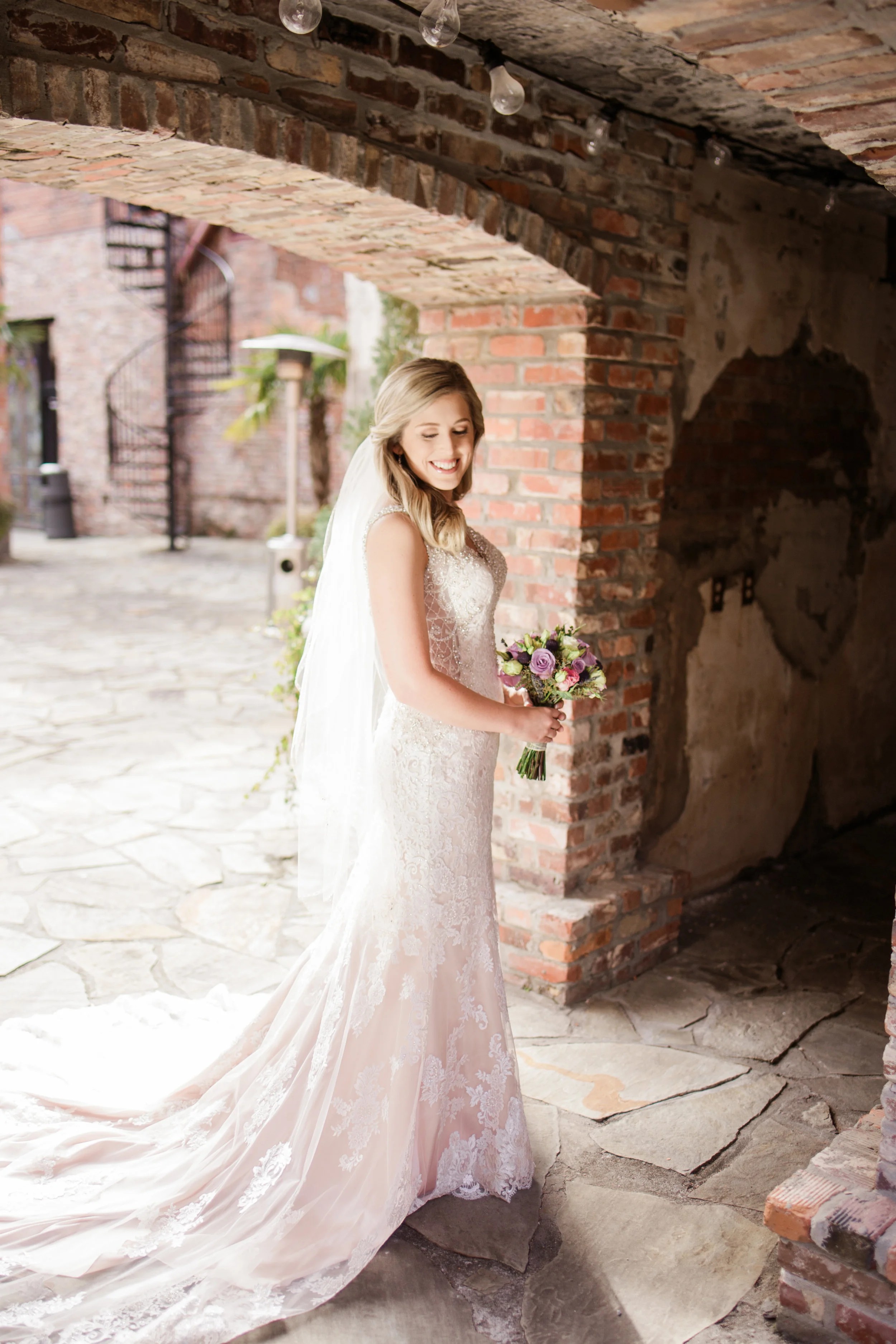 Isn't her dress stunning with those blush undertones?!