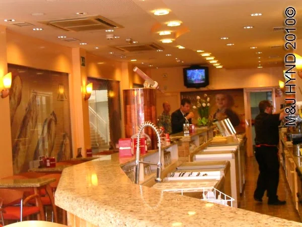 spain Archena Murcia Spa Resort town modern cafe chocolate ice cream shop