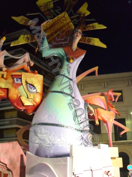 Spain Alicante Fiesta Hogueras de San Juan Bonfires of Saint John