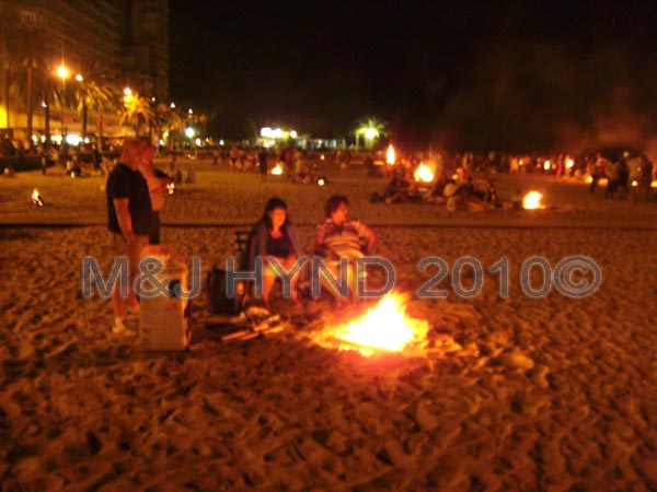 santa pola beach: Spain Santa Pola Fiesta Hogueras de San Juan Bonfires of Saint John bonfires along beach