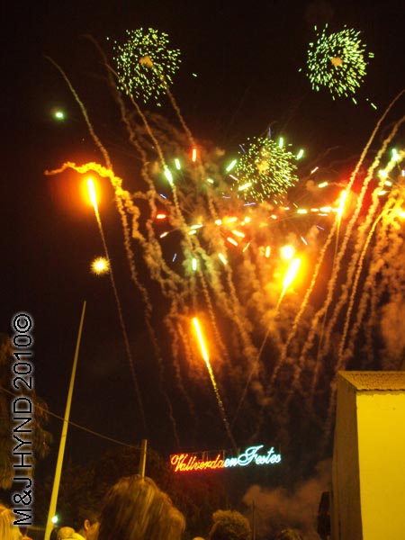 fireworks: spain valverde fiesta La Virgen de Santa Ana, explosions, fireworks
