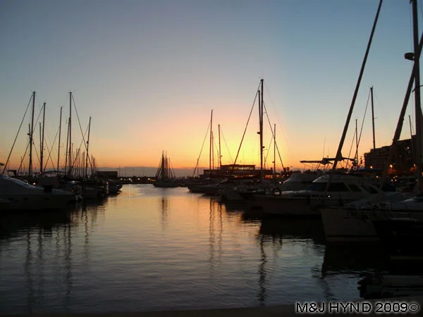 Spain Costa Blanca Santa Pola marina at dusk