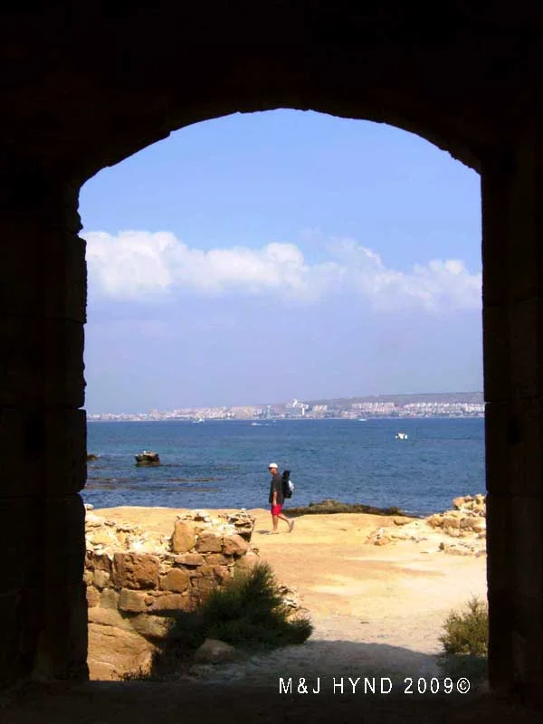 Spain isla Tabarca marine nature reserve island end portal see Santa Pola across the Mediterranean sea
