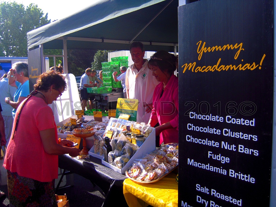 locally grown macadamias, Gisborne Farmers Market, NZ