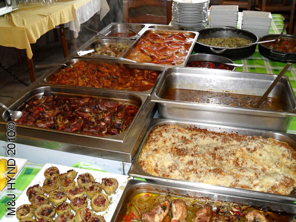 Casa Molina smorgasbord Valverde Elche Spain