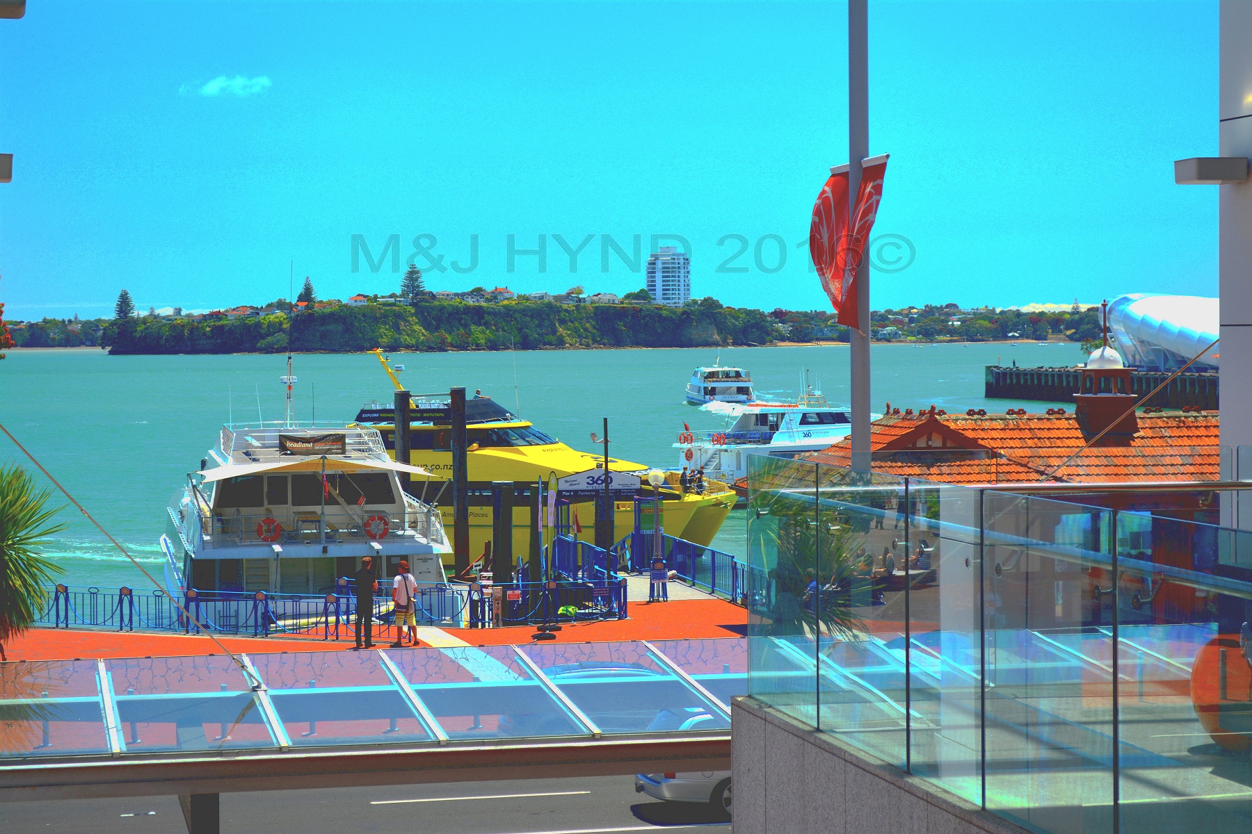 waterfront ferry terminal on Waitemata Harbour, Auckland, NZ