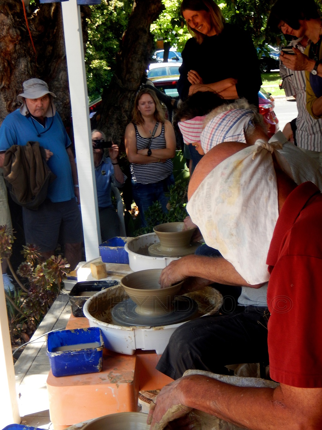 ASP Big Clay Day Out, making a pot blindfolded, Auckland, NZ