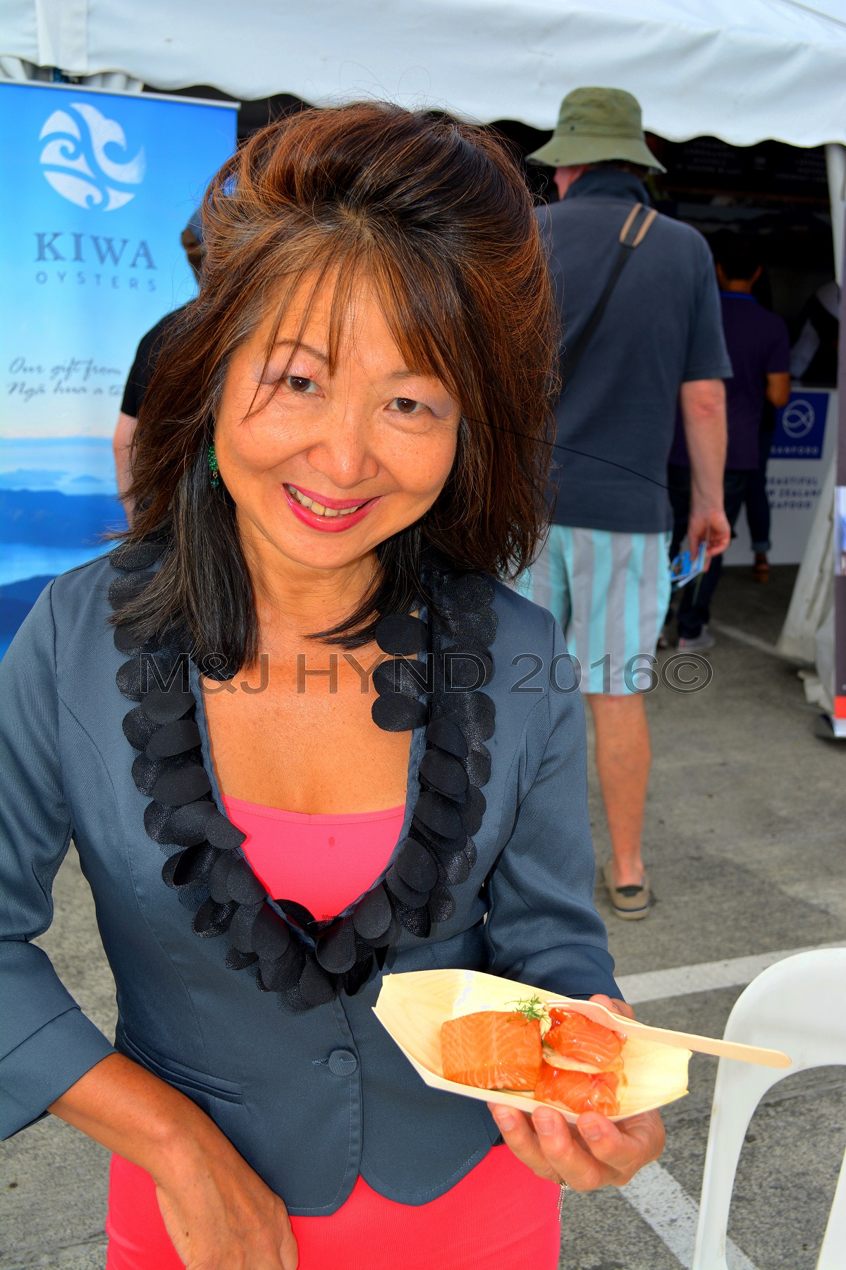 Salmon bites, Seafood Festival, Auckland, NZ