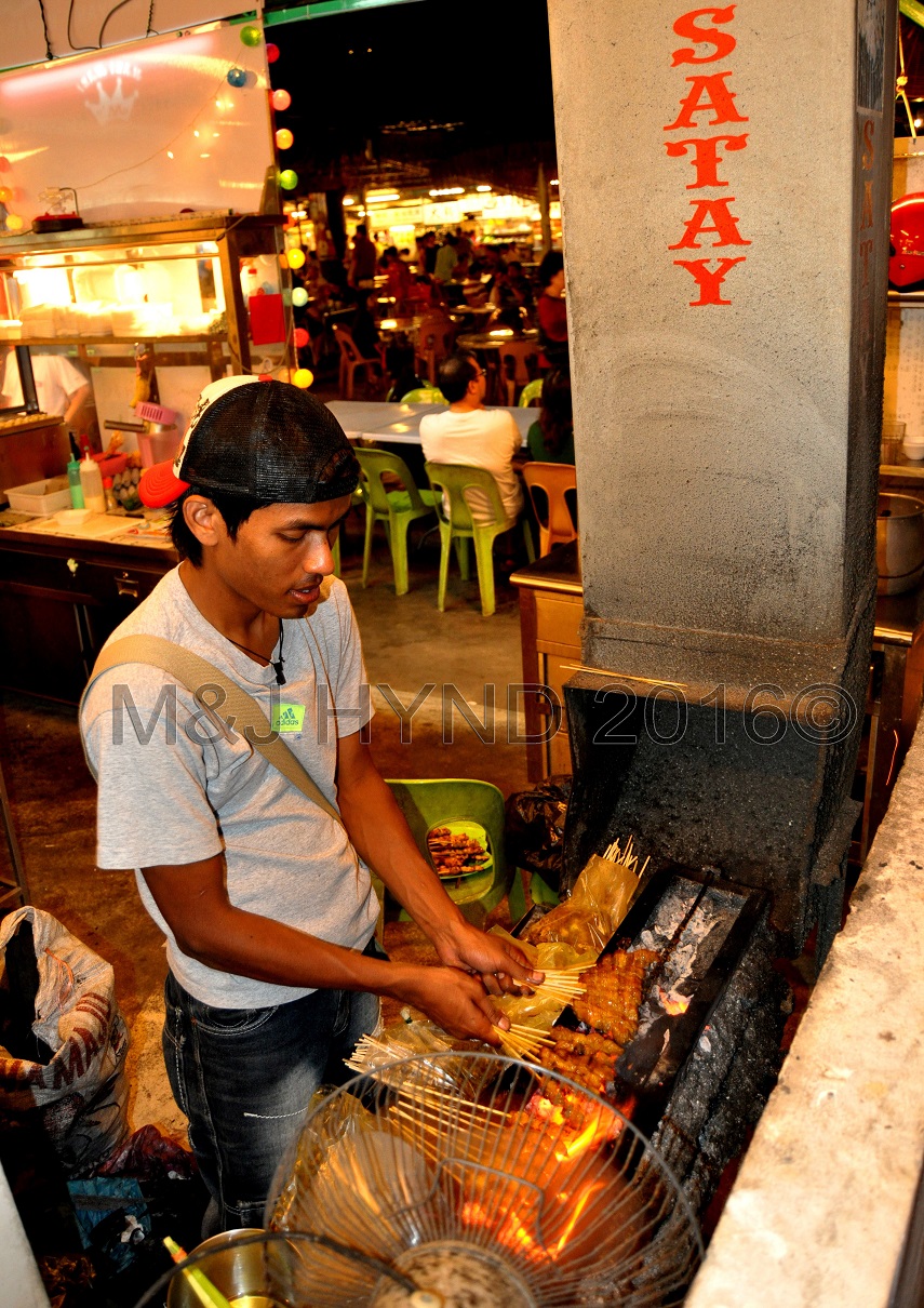 street satay vendor, Penang, Malaysia