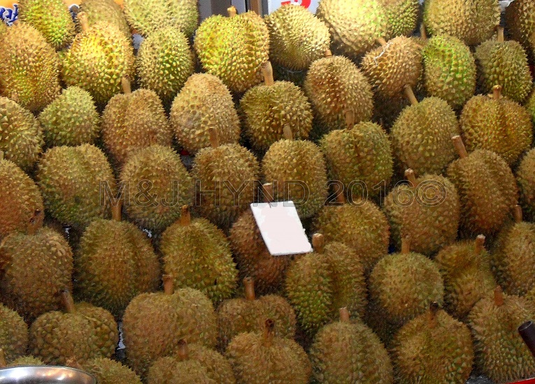 durian stall, Singapore