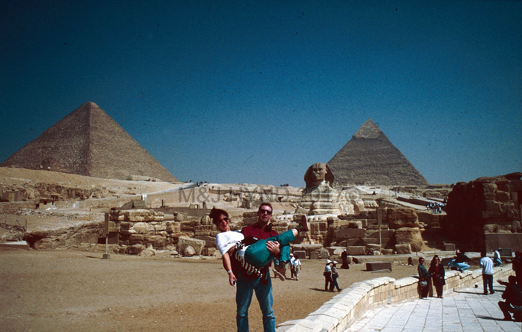 PreStroke pyramids of Giza & Sphinx, Cairo, Egypt
