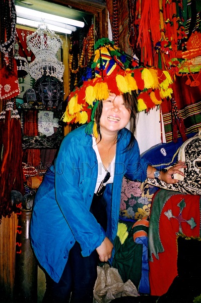 traditional hat, Jemaa el Fnaa souk, Marrakech, Morocco