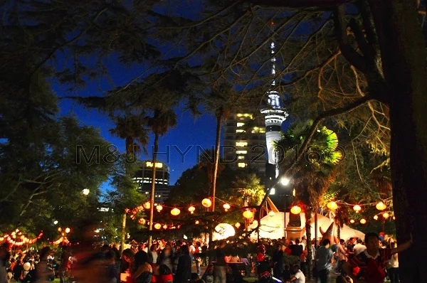 Lantern Festival, SkyTower, Albert Park, Auckland, NZ