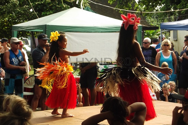 Punanga Nui market Polynesian dance, Avarua, Rarotonga, Cook Islands