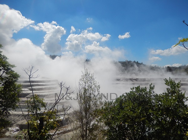 steam and cloud, Wairekei Terraces, Geothermal Valley, Taupo, NZ