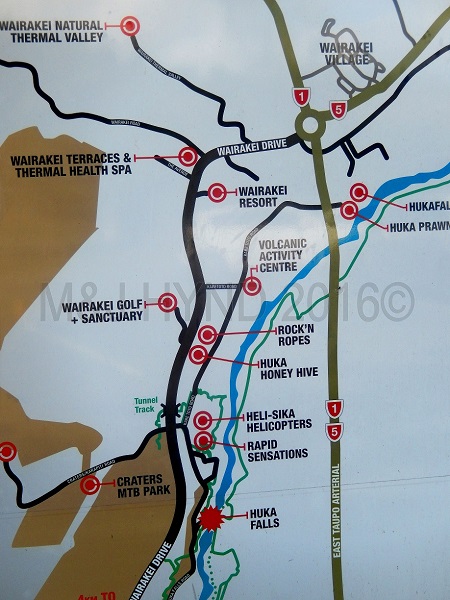 map of Wairekei Tourist Park, Taupo, NZ