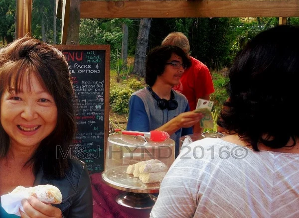 locally made cannoli at Farmers Market, Matakana, NZ