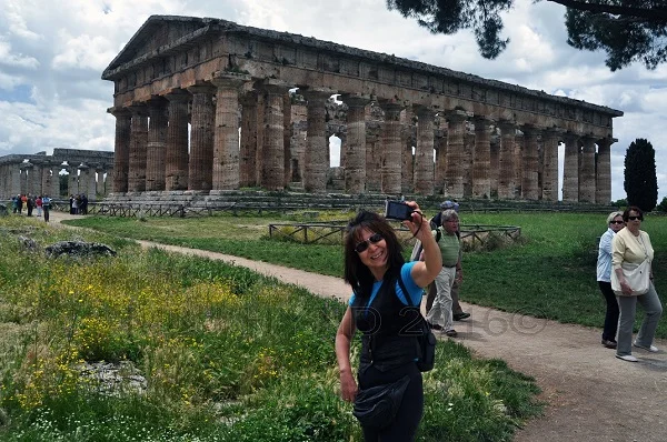 ancient Greek temple of Hera, Paestum, Salerno, Italy