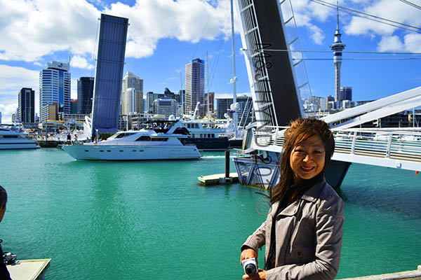 superyacht leaving Viaduct Harbour, Wynyard Crossing, Auckland, Auckland, NZ