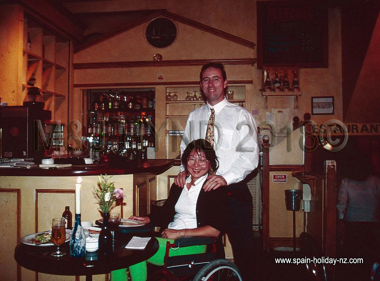 Post-stroke: wheelchair in London restaurant