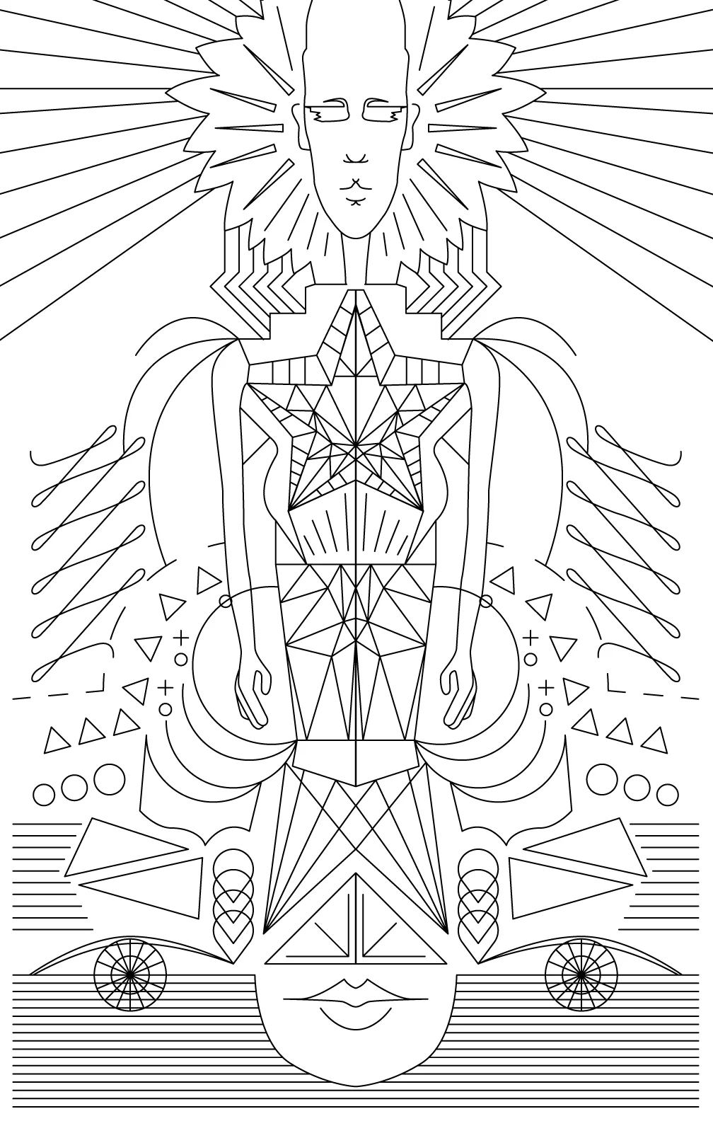 I have this tiny 3"x5" sketchbook that I have filled pages and pages with sketches like this. I finally decided to take one of those sketches and translate it into a surreal monoweight fever dream of an iillustration. It's not a 100% duplicate of my original sketch, but it's a fun take on the mindless/mindful sketching I sometimes do.