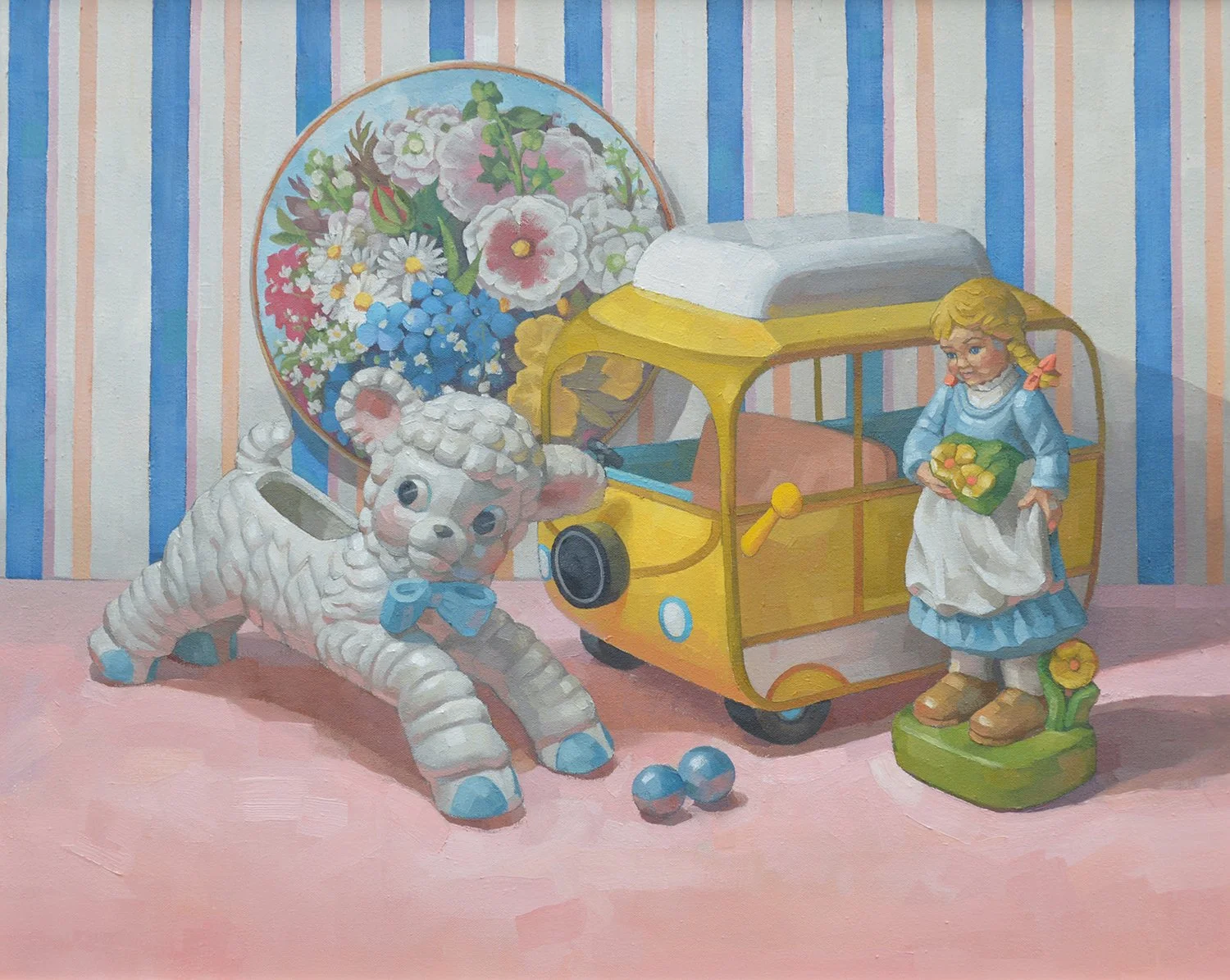 The Lamb Was Sure to Go, 2025, Oil on canvas, 24” x 30”