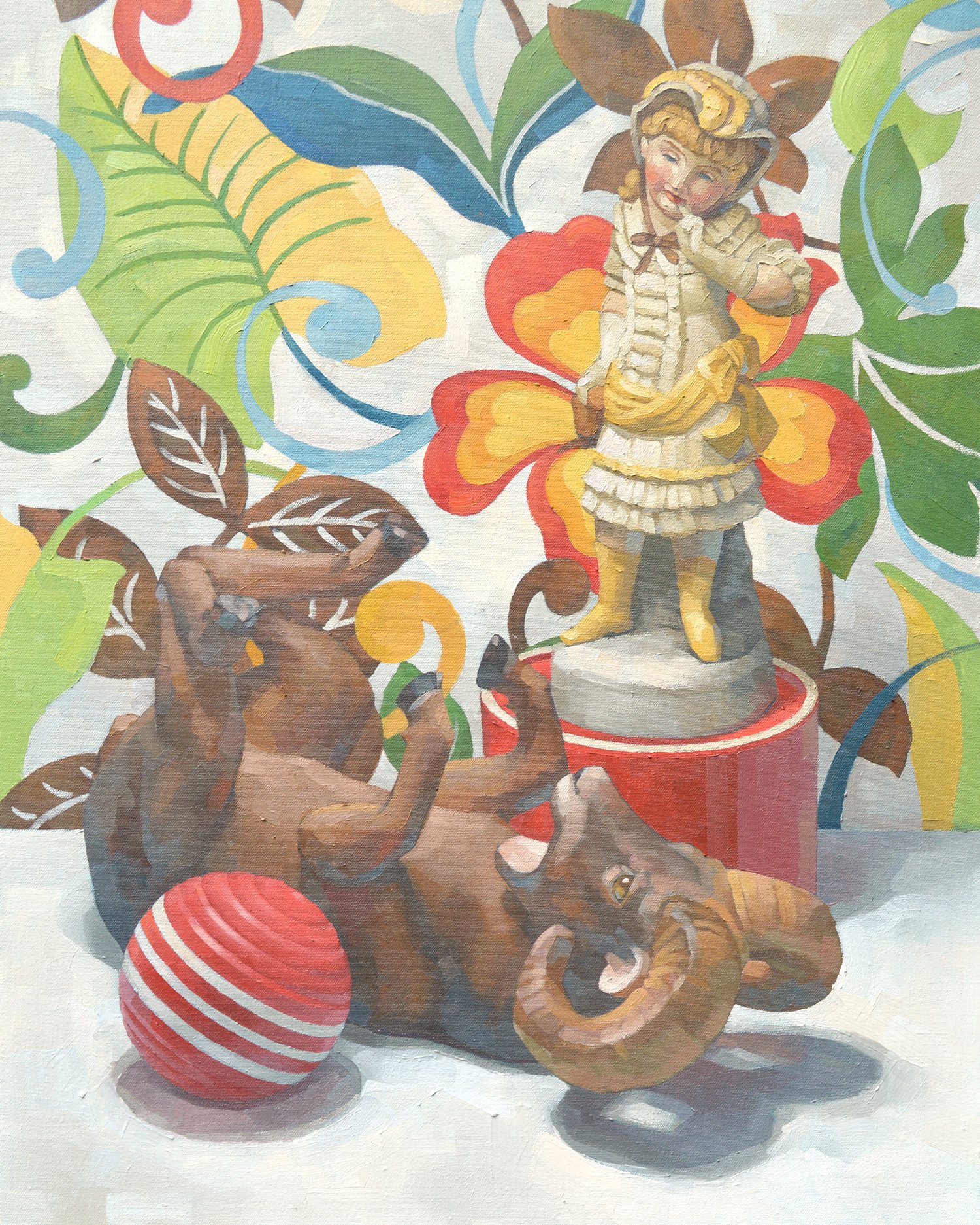  Sticky Wicket, 2026, Oil on canvas, 30” x 24” 