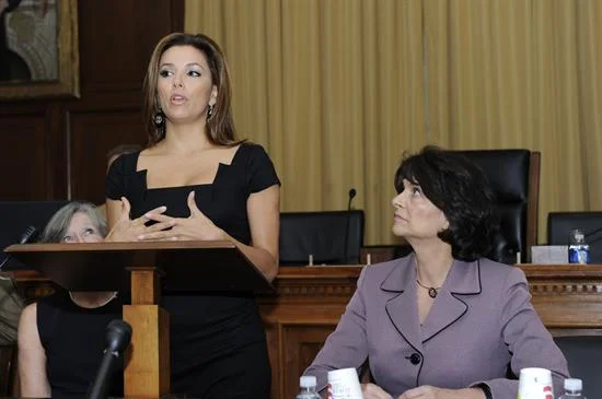 Eva Longoria speaks in support of the CARE Act in Washington © https://roybal-allard.house.gov/news/documentsingle.aspx?DocumentID=206669