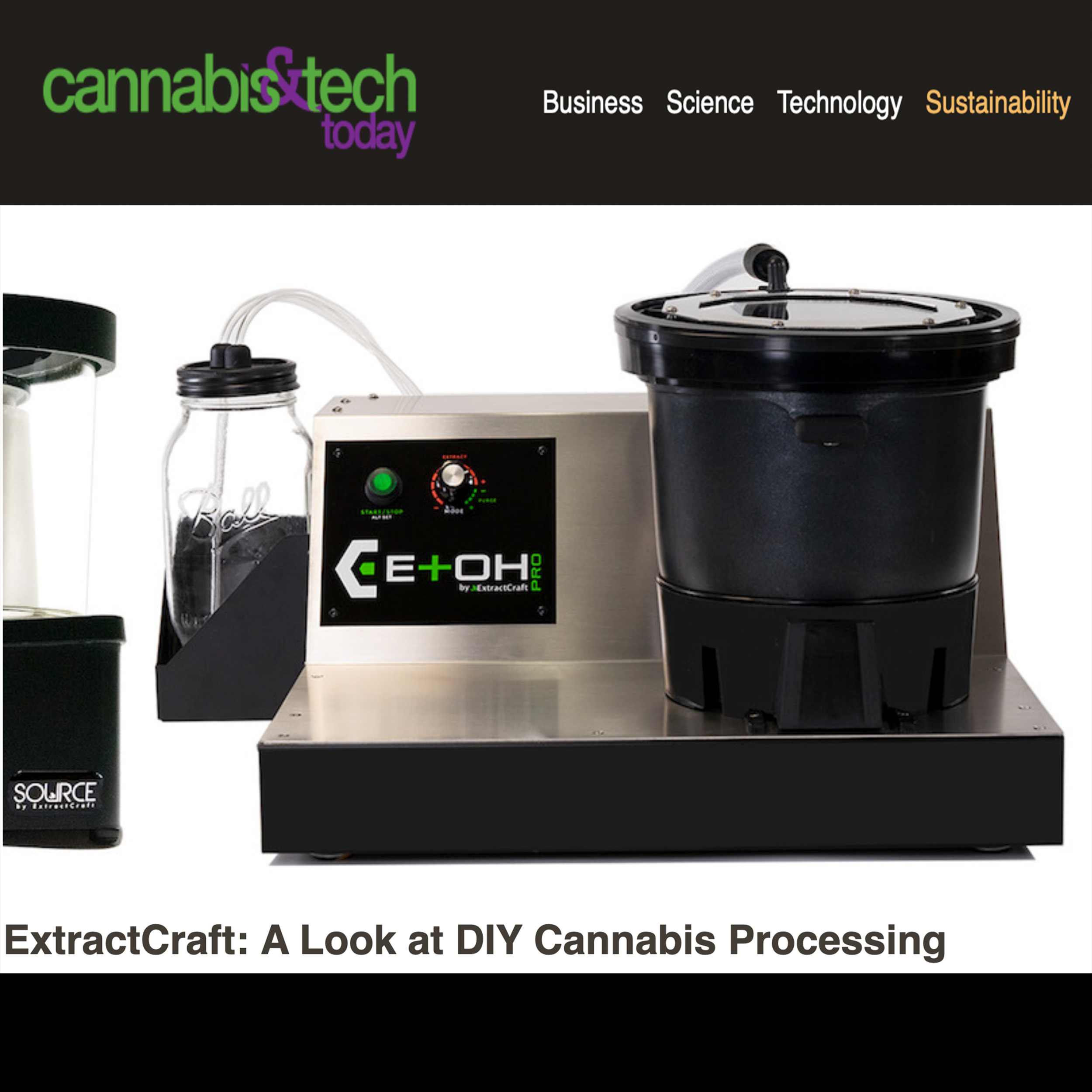 Cannabis & tech today: ExtractCraft: A Look at DIY Cannabis Processing