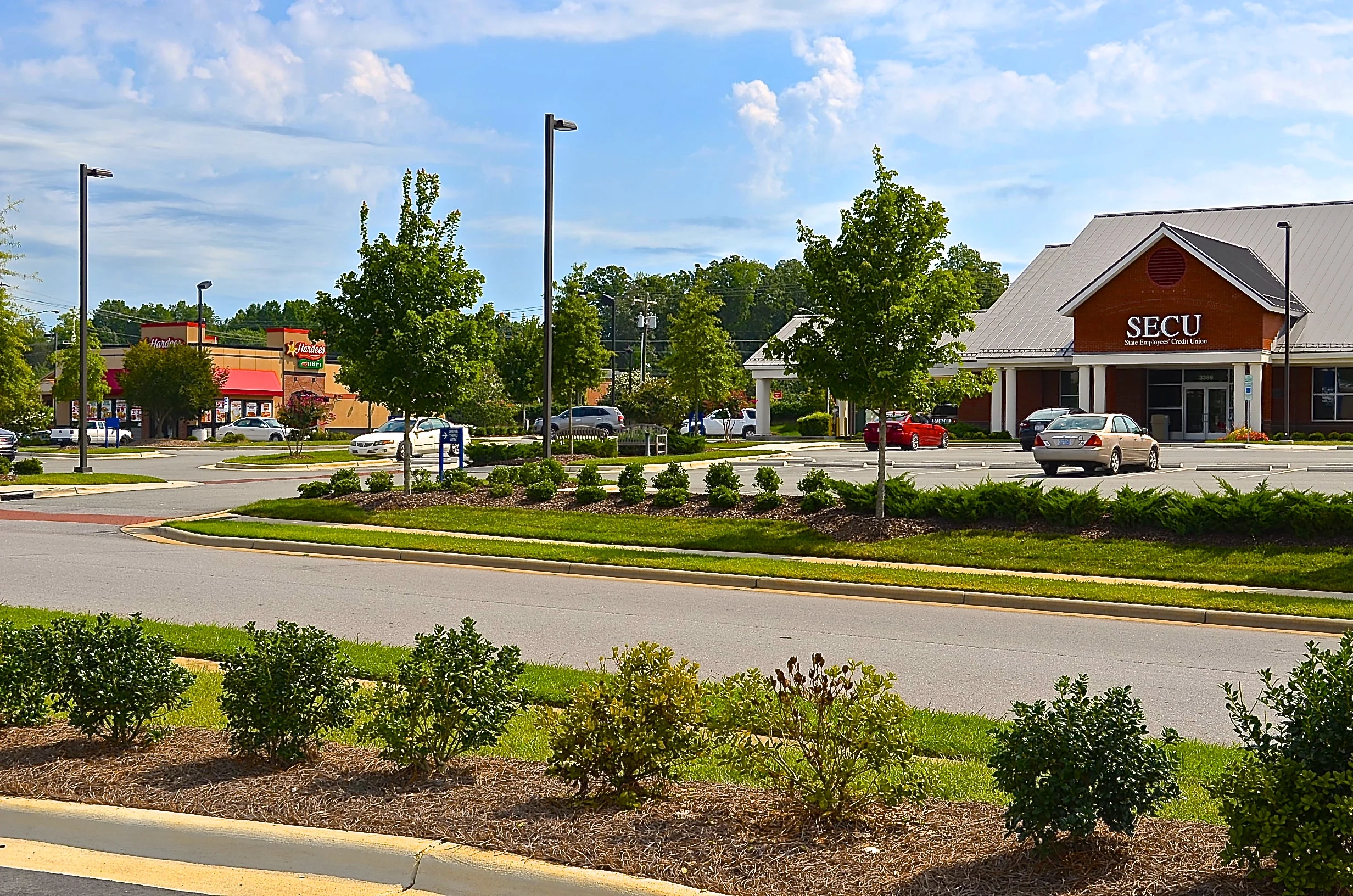 Peters Creek SECU and Hardees.JPG
