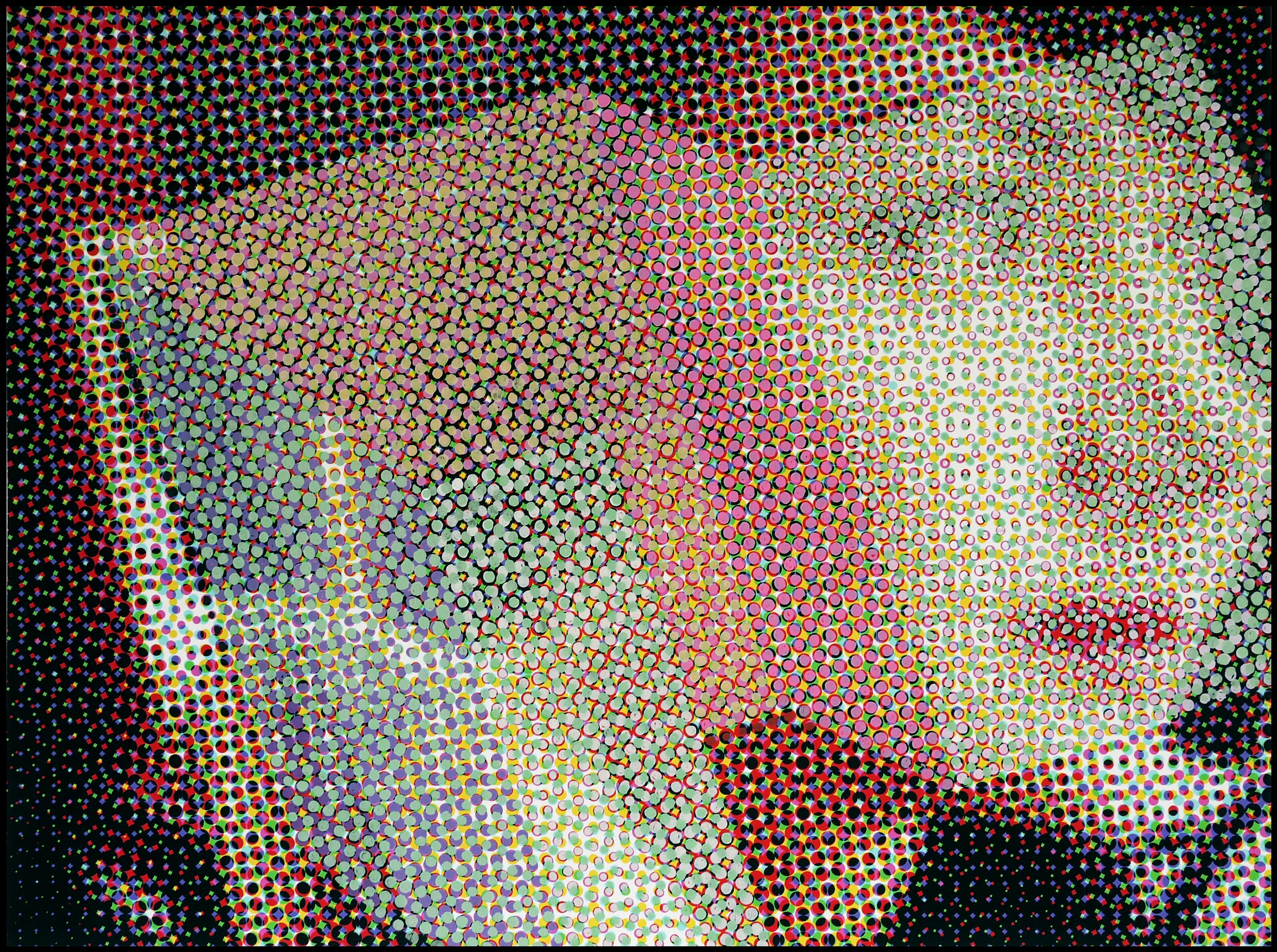 "Oh! My love" #5 2014 Acrylique sur papier imprimé 110cmx130cm
