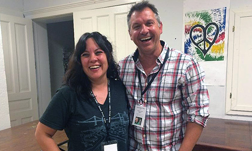 Photo: Via Buksbazen meets her childhood TV crush Chris Kratt