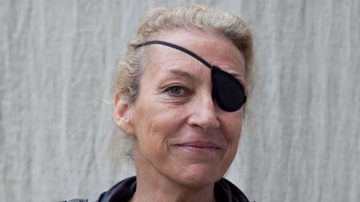 Marie Colvin, photo by DAVID PACKARD from The Times