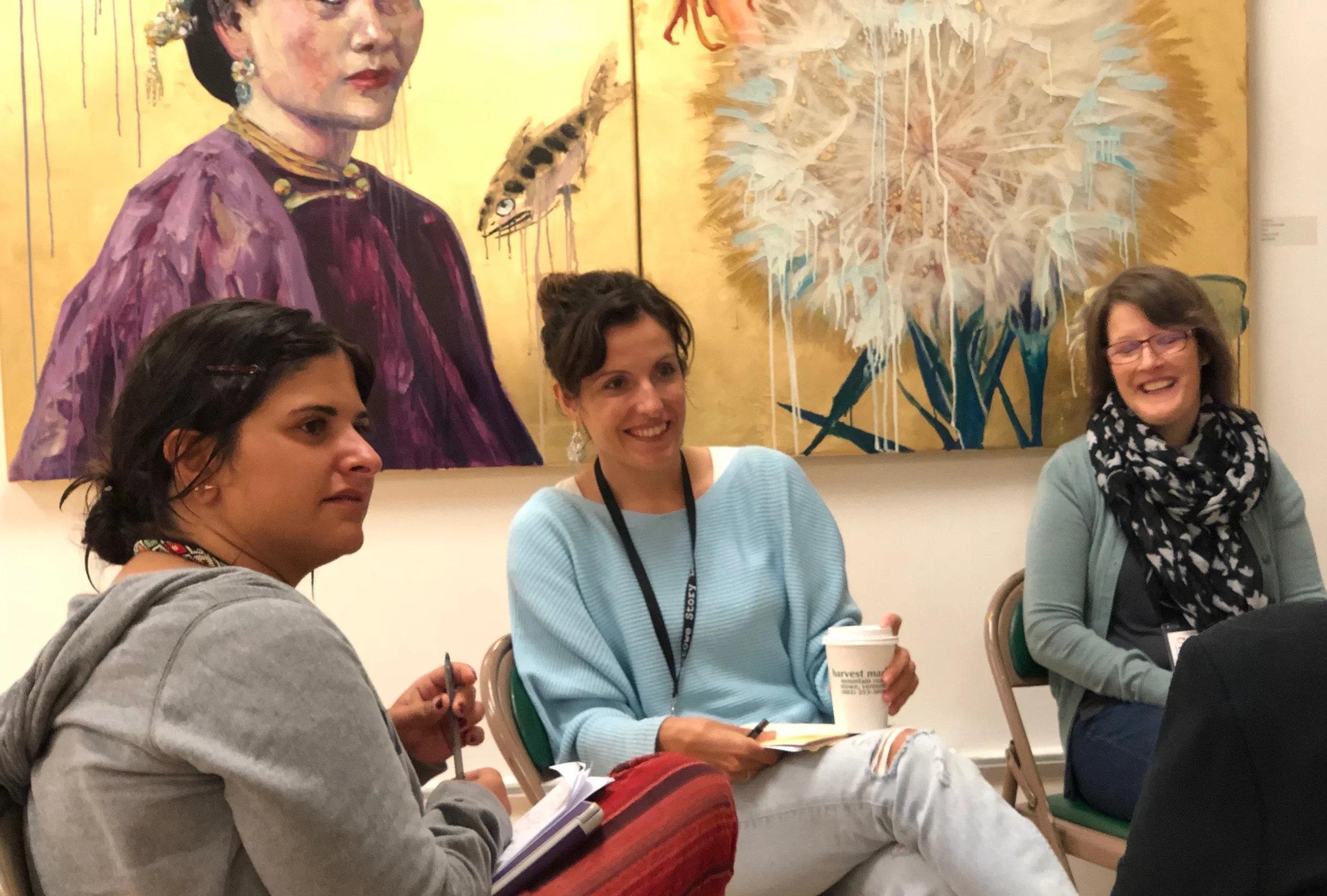 Eszter Angyalosy mentors at Fall 2018 Narrative Lab
