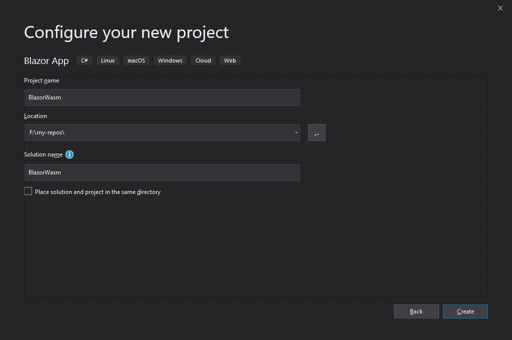Name your app BlazorWasm