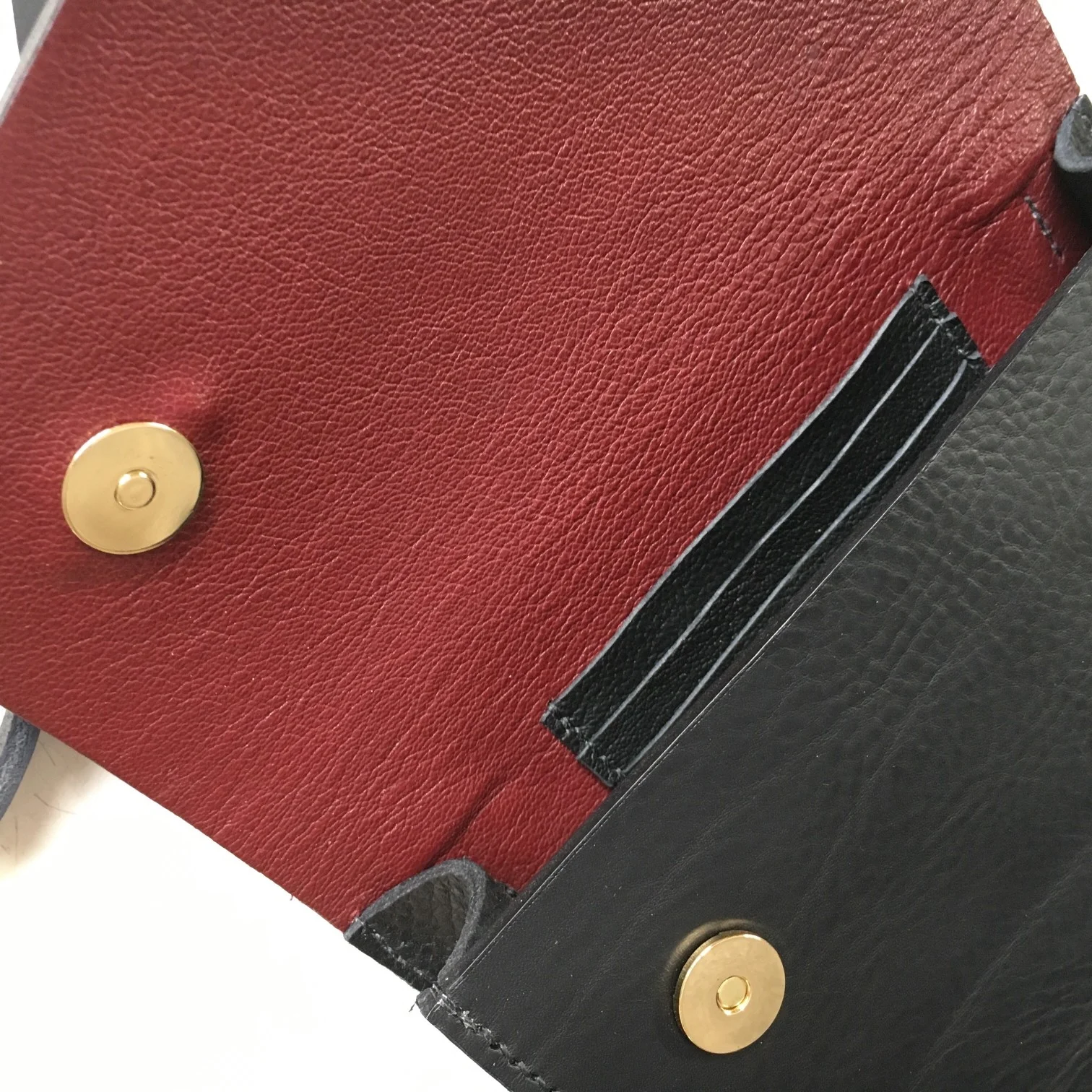 Copy of Inside the minimalist black leather bag by CARV made in London