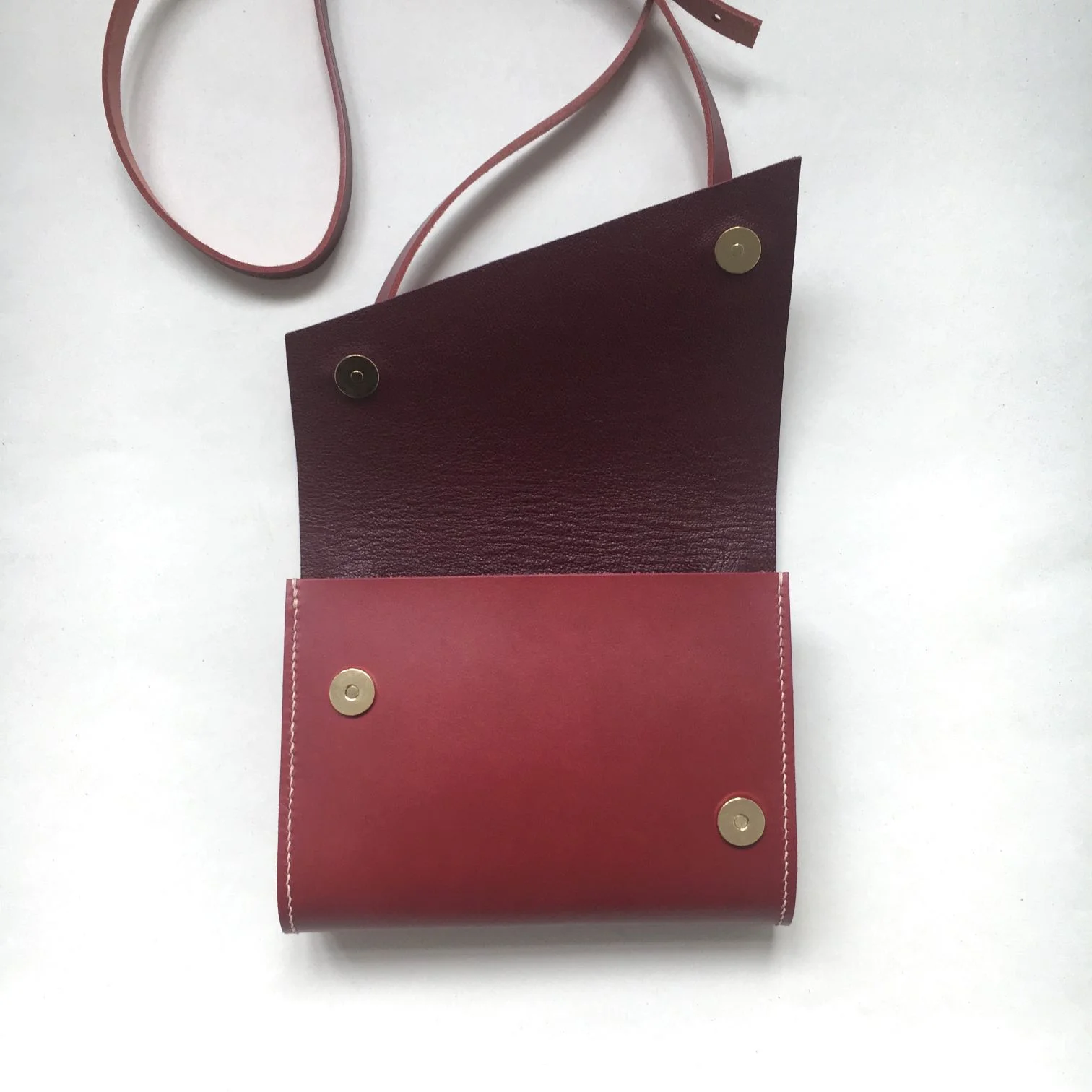 Pioneer Mini Red Leather Crossbody Bag — CARV
